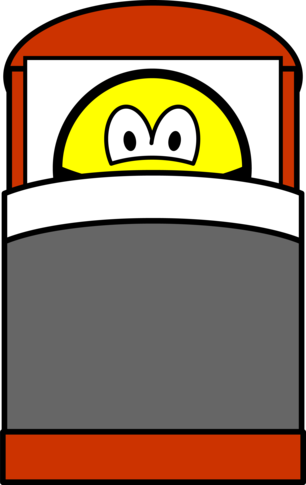 In bed liggende smile