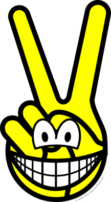 Vredes teken smile