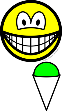 Ijscone eating smile