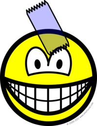 Vast geplakte smile