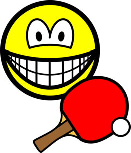 Tafeltennis spelende smile