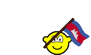 Cambodja vlag zwaaien buddy icon  geanimeerd