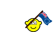 Cook Islands vlag zwaaien buddy icon  geanimeerd