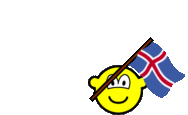 IJsland vlag zwaaien buddy icon  geanimeerd