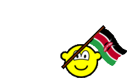 Kenia vlag zwaaien buddy icon  geanimeerd