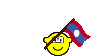 Laos vlag zwaaien buddy icon  geanimeerd