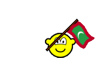 Malediven vlag zwaaien buddy icon  geanimeerd