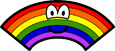 Regenboog buddy icon vorm 