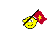 Vietnam vlag zwaaien buddy icon  geanimeerd