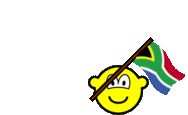Zuid-Afrika vlag zwaaien buddy icon  geanimeerd