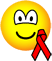 Aids bewustzijns emoticon Rood lintje 