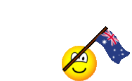 Australië vlag zwaaien emoticon  geanimeerd