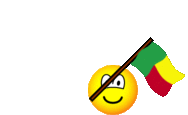 Benin vlag zwaaien emoticon  geanimeerd