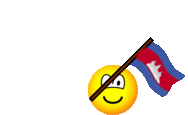 Cambodja vlag zwaaien emoticon  geanimeerd
