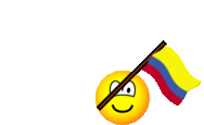 Colombia vlag zwaaien emoticon  geanimeerd