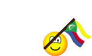 Comoren vlag zwaaien emoticon  geanimeerd