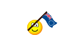 Cook Islands vlag zwaaien emoticon  geanimeerd