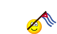 Cuba vlag zwaaien emoticon  geanimeerd