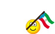 Equatoriaal-Guinea vlag zwaaien emoticon  geanimeerd