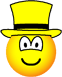 Gele hoed emoticon  