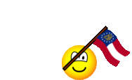 Georgia vlag zwaaien emoticon  Amerikaanse staat geanimeerd
