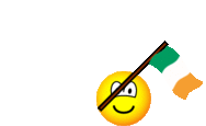 Ierland vlag zwaaien emoticon  geanimeerd