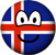 Ijsland emoticon vlag 