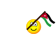 Jordanië vlag zwaaien emoticon  geanimeerd