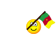 Kameroen vlag zwaaien emoticon  geanimeerd