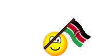 Kenia vlag zwaaien emoticon  geanimeerd