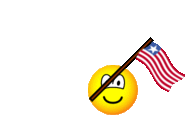 Liberia vlag zwaaien emoticon  geanimeerd
