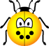 Lieveheersbeestje emoticon geel 