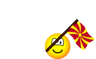 Macedonië vlag zwaaien emoticon  geanimeerd