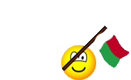 Madagascar vlag zwaaien emoticon  geanimeerd