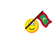 Malediven vlag zwaaien emoticon  geanimeerd