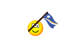 Marshall Eilanden vlag zwaaien emoticon  geanimeerd