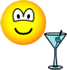 Martini drinkende emoticon  