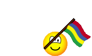 Mauritius vlag zwaaien emoticon  geanimeerd