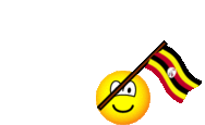 Oeganda vlag zwaaien emoticon  geanimeerd