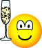 Proostende emoticon Hef champagne glas 