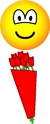 Rode rozen emoticon  