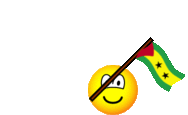 Sao Tome en Principe vlag zwaaien emoticon  geanimeerd