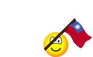 Taiwan vlag zwaaien emoticon  geanimeerd
