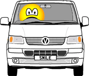Bestelwagen rijdende emoticon  