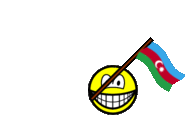 Azerbeidzjan vlag zwaaien smile  geanimeerd