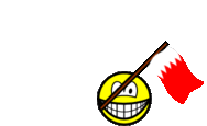 Bahrein vlag zwaaien smile  geanimeerd