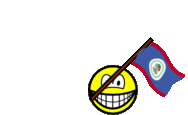 Belize vlag zwaaien smile  geanimeerd