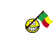 Benin vlag zwaaien smile  geanimeerd