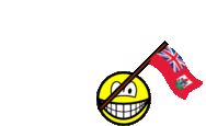 Bermuda vlag zwaaien smile  geanimeerd