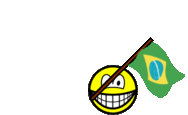 Brazilië vlag zwaaien smile  geanimeerd